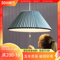 Nordic Restaurant Chandelier 100 Pleats Light Variable Ins Teenage Girl Designer Retractable Living Room Bedroom Net Red Umbrella Light