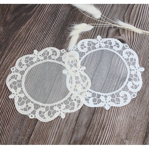 South Korea imported lace coaster decorative mat vase mat lace table runner tablecloth coffee table placemat round lace