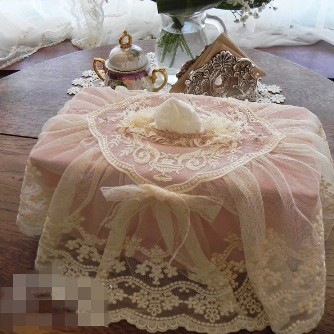 South Korea imports lace tissue box cover pumping paper box cover lace fabric creative low price