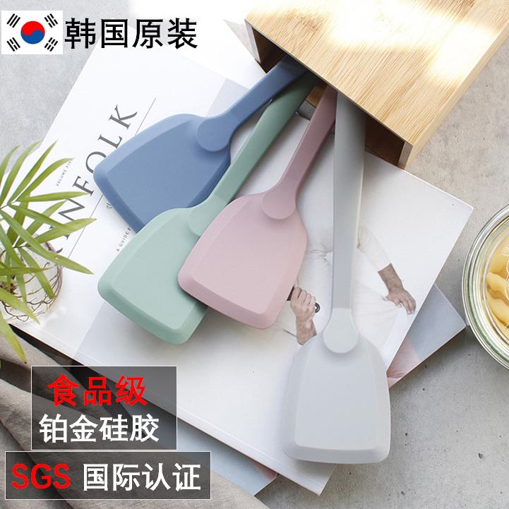 South Korea imported frying spoon pan shovel food-grade silicone non-stick pan special cooking shovel spatula pan household