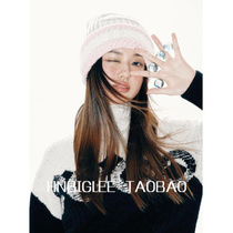 HNBIGLEE Silver Inlaid Wool Ball Stand Cashmere Knit Jennie Same Sweater