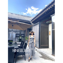  HNBIGLEE summer super comfortable~gradient gray cotton yarn knitted casual pants thin wide-legged nine-point pants female
