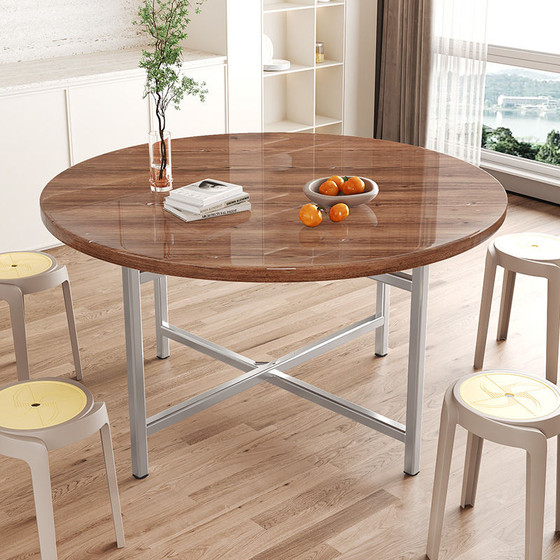 Solid wood folding dining table 10 people 15 people home restaurant big round table with turntable canteen restaurant round table board table top