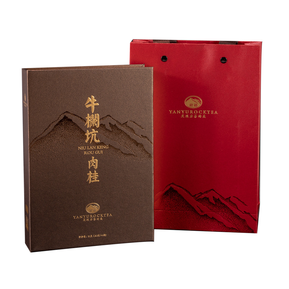 特級烏龍茶　武夷山牛欄坑肉桂岩茶　礼盒8.3g×6袋 新品岩语牛栏坑肉桂礼盒装特级茶叶乌龙茶武夷岩茶51g