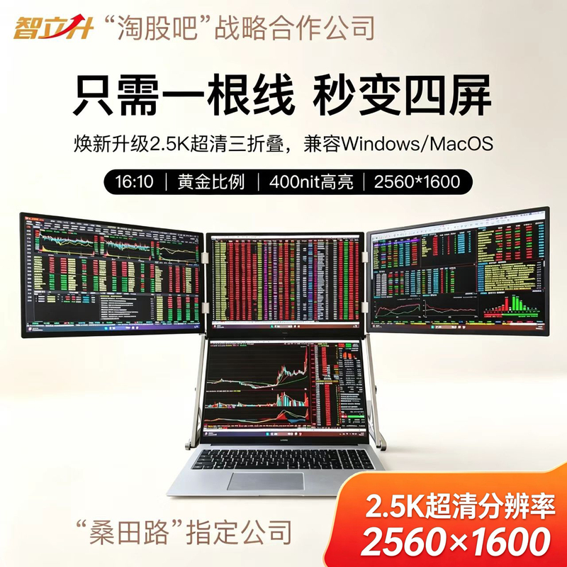 Portable One-Line Three-Screen Monitor, Four-Screen, Six-Screen Computer, Professional Multi-Screen Computer for Stock Trading, Dedicated Stock Trading Computer Portable One-Line Three-Screen Monitor, Four-Screen, Six-Screen Computer, Professional Multi-Screen Computer for Stock Trading, Dedicated Stock Trading Computer