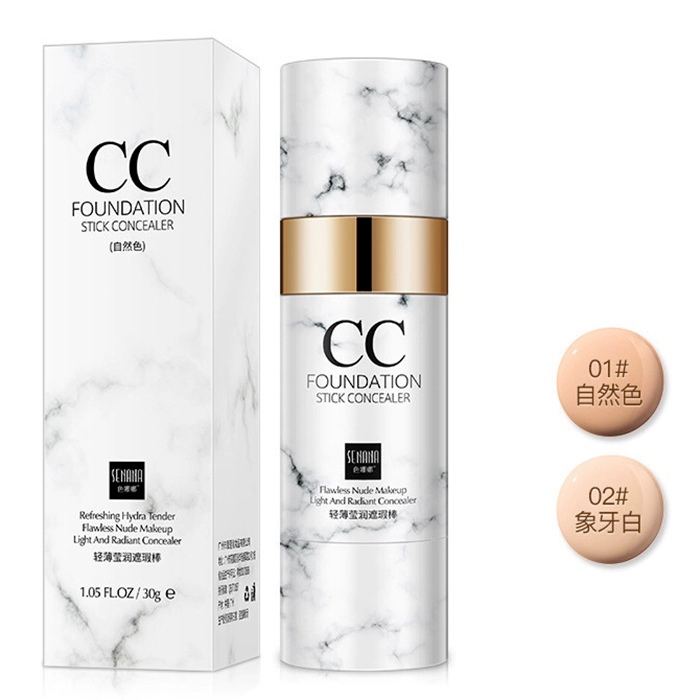 Miễn phí vận chuyển xác thực bán buôn rung bằng đá cẩm thạch kem che khuyết điểm CC stick cushion CC cream dưỡng ẩm cách ly nền chất lỏng - Nền tảng chất lỏng / Stick Foundation