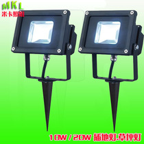 12VLED plug-in lamp 10W20W battery lamp lawn lighting park plug-in 24V36V lawn lamp