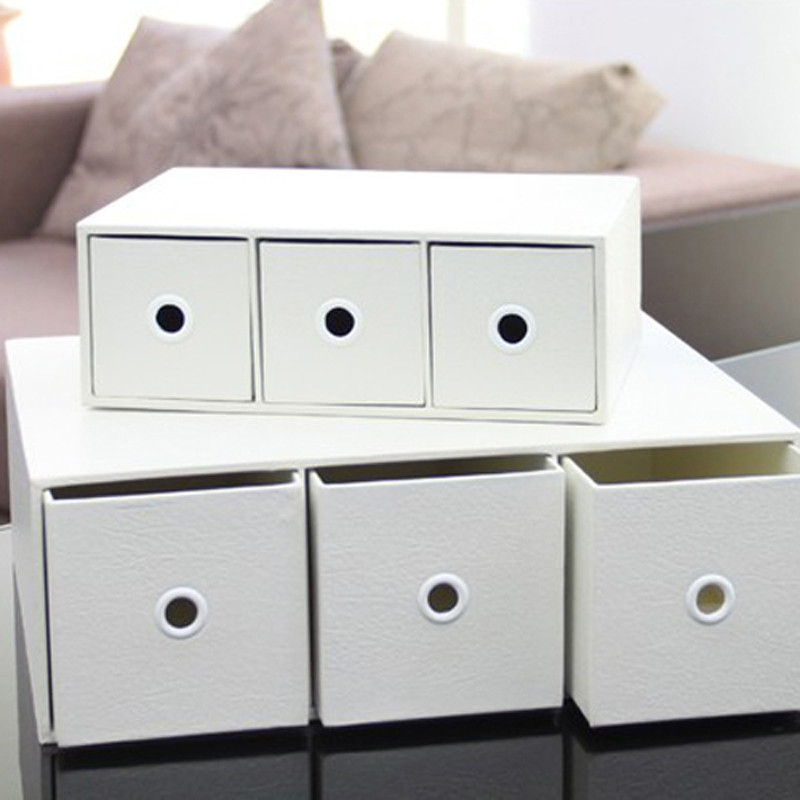 Desktop Office accommodating box drawer-type bookcase sorting box layered grid Xuanguan storage box debris storage cabinet