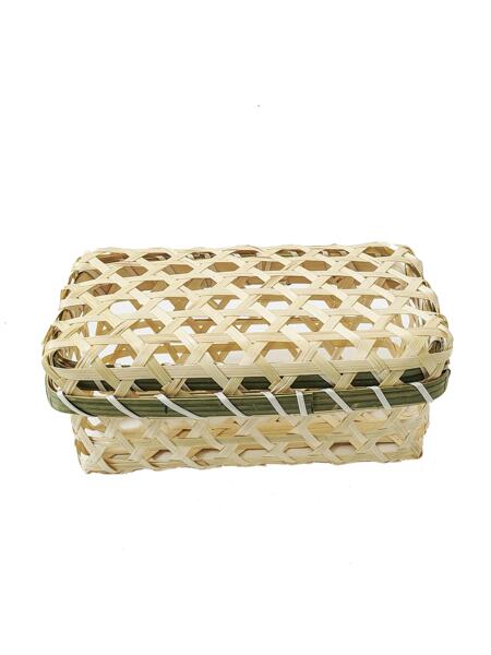 Hand-Woven Natural Bamboo Tea, Rice Dumplings, Pastries, Mid-Autumn Festival Mooncake Gift Box Packaging, Gift Box, Souvenir Basket