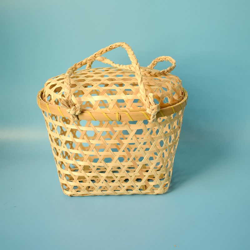 Handmade Bamboo Woven Basket Zongzi Basket Sweet Potato Basket Earth Egg Packaging Basket Lychee Loquat Grass Plum Picking Lift Basket-Taobao