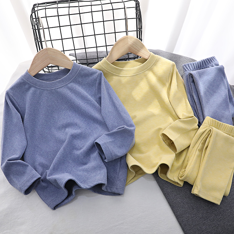 Children's underwear set de velvet plus velvet children's clothing heating clothing autumn clothing sanitary pants boys autumn clothing girls winter clothing base