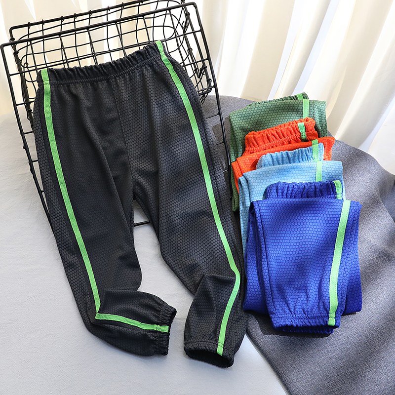 Boy sports pants children summer clothing pants children's clothing CUHK children's spring clothes anti-mosquito pants girl speed dry long pants slim fit