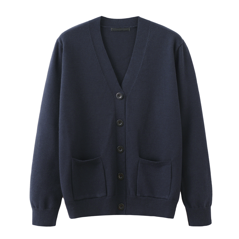 Nurse on Duty Wears a Sweater Jacket for Women 2026 Spring and Autumn New Style V Neck Loose Thick Knitted Cardigan Work Clothes