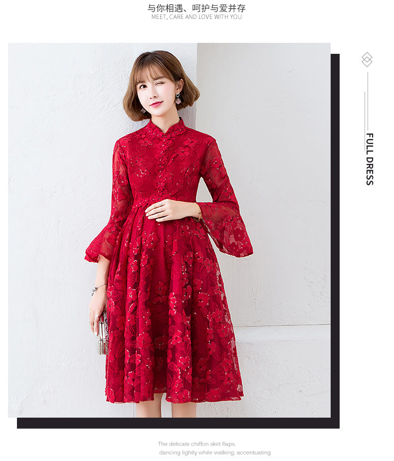Robe de soirée      manchon de cloche - Ref 3212849 Image 18
