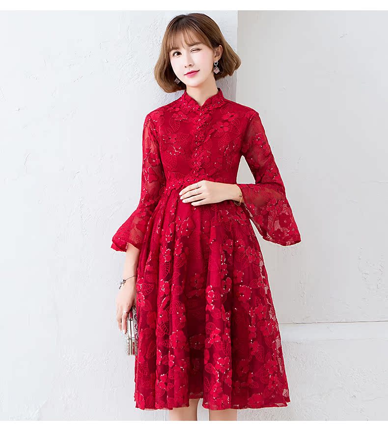 Robe de soirée      manchon de cloche - Ref 3212849 Image 22