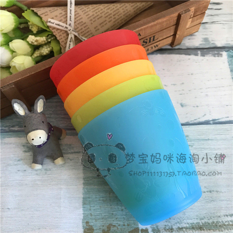 Special sea amoy American Munchkin Mackenzie baby children's small fish mouthwash cup can be microwave disassembled