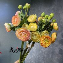 Bundling tea plum flower Buttercup Road Lotus Lotus peony rose pastoral Camellia silk flower fake flower maoliang Buttercup Rose