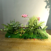 Soft dress flower arrangement custom dining table flower bar flower art conference table podium plant wall green plant decoration flower box flower box flower