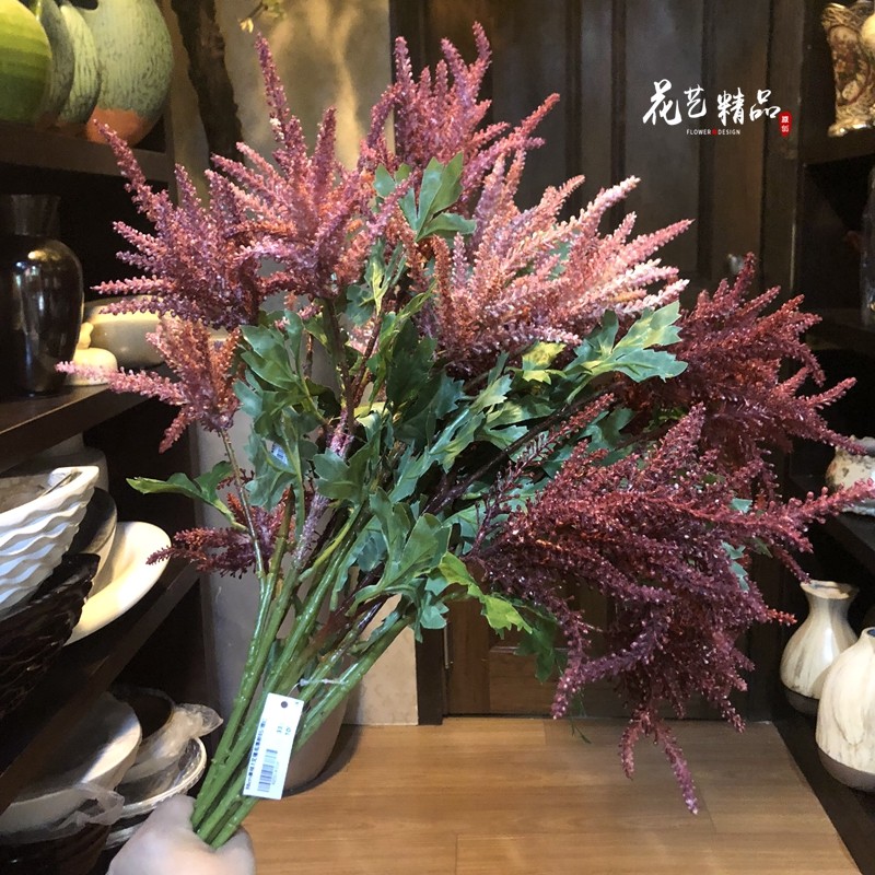 Asbridite, astilbe, imitation flower, sage, African flower arrangement, ponytail ginseng, wedding bouquet - Taobao