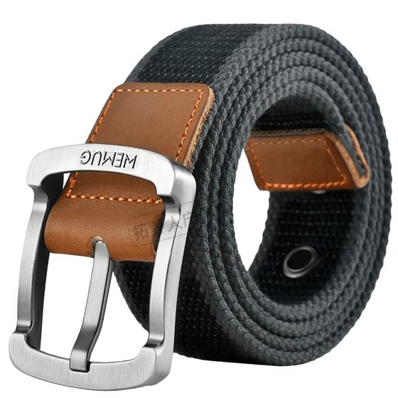 Work belt men's strong and durable wear-resistant belt men's labor insurance old-fashioned canvas belt worker's belt middle-aged students