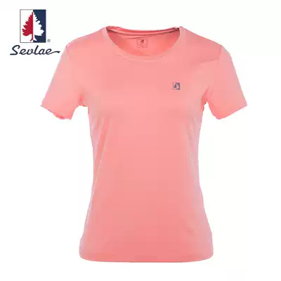 SEVLAE Saint Fry outdoor quick-drying ice silk short-sleeved women's breathable thin round neck sports T-shirt F122784549