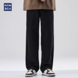 Черные летние тонкие джинсы, штаны, в американском стиле, свободный прямой крой