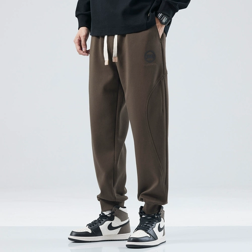 Черные демисезонные утепленные спортивные штаны, оверсайз, в американском стиле