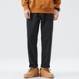 Черные джинсы, демисезонные прямые свободные джинсы, эластичные джинсы с начесом, штаны