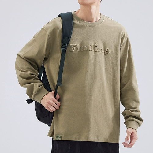 Весенняя хлопковая футболка, толстовка, лонгслив для отдыха, оверсайз