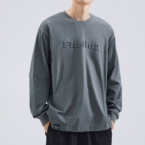 Весенняя хлопковая футболка, толстовка, лонгслив для отдыха, оверсайз