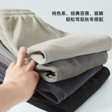 Осенние утепленные вельветовые удерживающие тепло спортивные штаны, свободный прямой крой