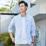 Осенняя тонкая рубашка, тонкий трендовый лонгслив, коллекция 2021, с вышивкой