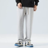 Черные весенние спортивные штаны для отдыха, тренд сезона, в американском стиле, свободный прямой крой, на шнурках