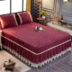 Luật Levin nhung ren giường váy Hàn Quốc phiên bản của bedspread bông dày ấm Simmons 1,5m 1.8m Covers trượt giường ngủ - Váy Petti