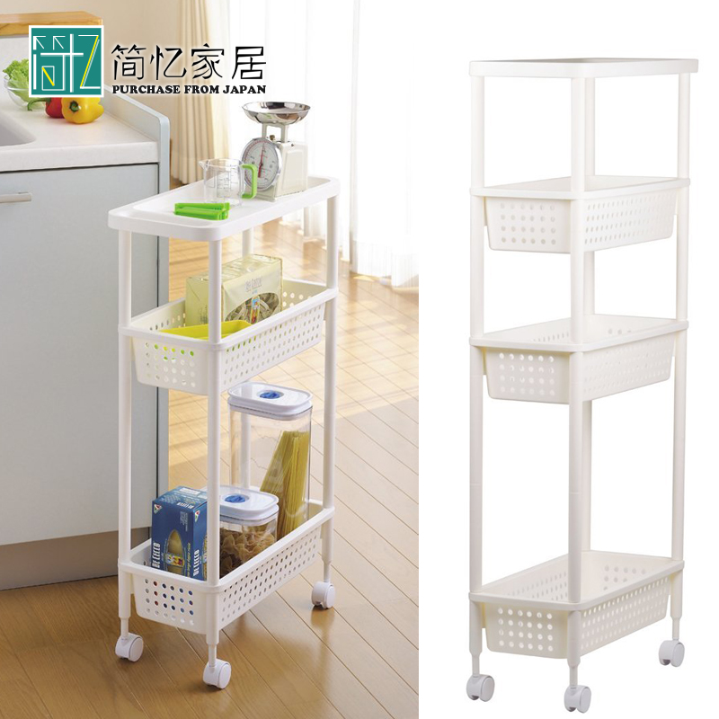 Japan Import Removable Drain Gap Containing shelf Kitchen Bathroom Nip truck finishing rack slit object shelf
