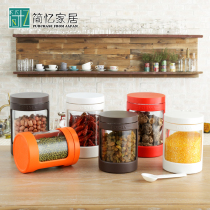 Japan ASVEL kitchen seasoning jar glass sealed jar seasoning box salt sugar jar seasoning bottle with spoon storage bottle