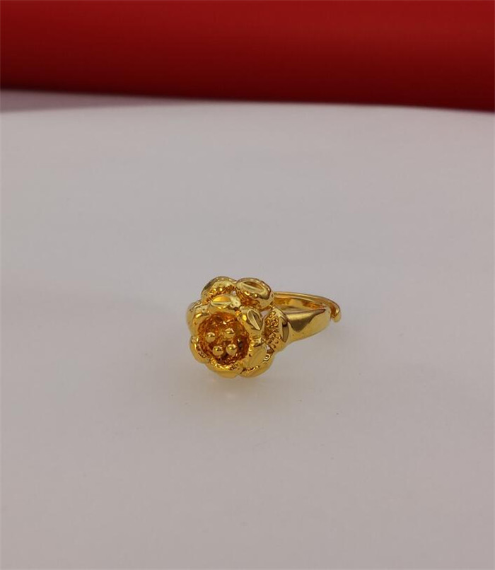 Thời gian dài không phai đồng xu mạ nhẫn Nữ trang sức vàng cát Quà cưới cô dâu trang sức cưới nhẫn vàng tây nữ