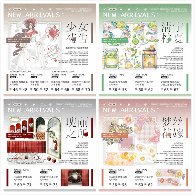 [Ready Stock] Wu Xin Original Vol.7 New Product Taiwanese Pet and Special Craft Tape Collection