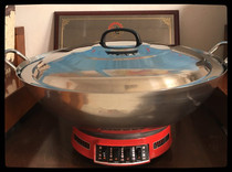 Electric pot New boutique cast iron steel pot Large capacity Korean 50CM electric wok multi-function electric pot