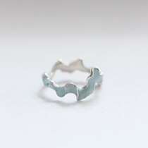 Chinese designer Shanliu 丨 Original handmade custom 丨 925 sterling silver burned enamel Zen flower tree ring