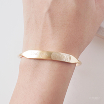 American Grace private custom exquisite Joker Silver 925 sterling silver plated 18K gold letter fingerprint couple bracelet