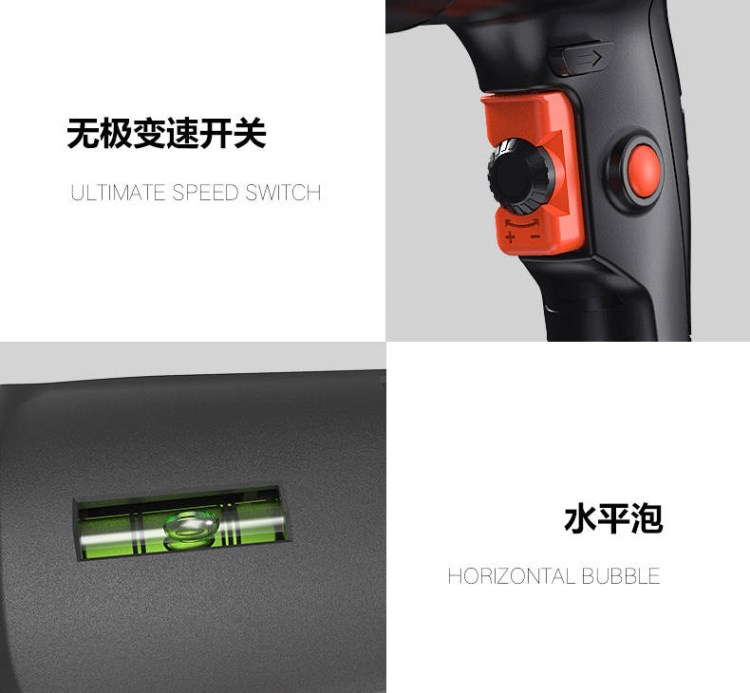 Khoan vần dài khoan nhà tác động khoan 220v đa năng công cụ điện pistol khoan tay khoan điện để búa điện nhẹ - Dụng cụ điện