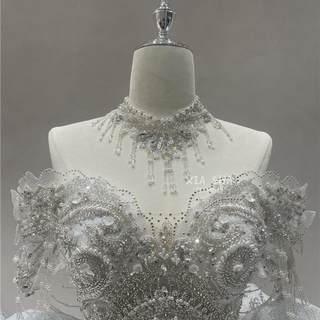 New handmade diamond sequin bridal necklace