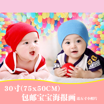 Baby portrait Cute doll picture Cute baby poster Child photo poster Wedding room BB fetal education pictorial Dragon and phoenix