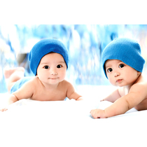 Cute twin baby poster big eyes male baby wall stickers Wedding room bed to the baby prenatal stickers Pregnancy preparation