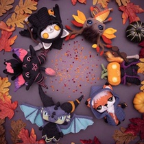 Small crochet illustration material tutorial handmade GTZ009 dolls Halloween dolls in my spare time (middle)