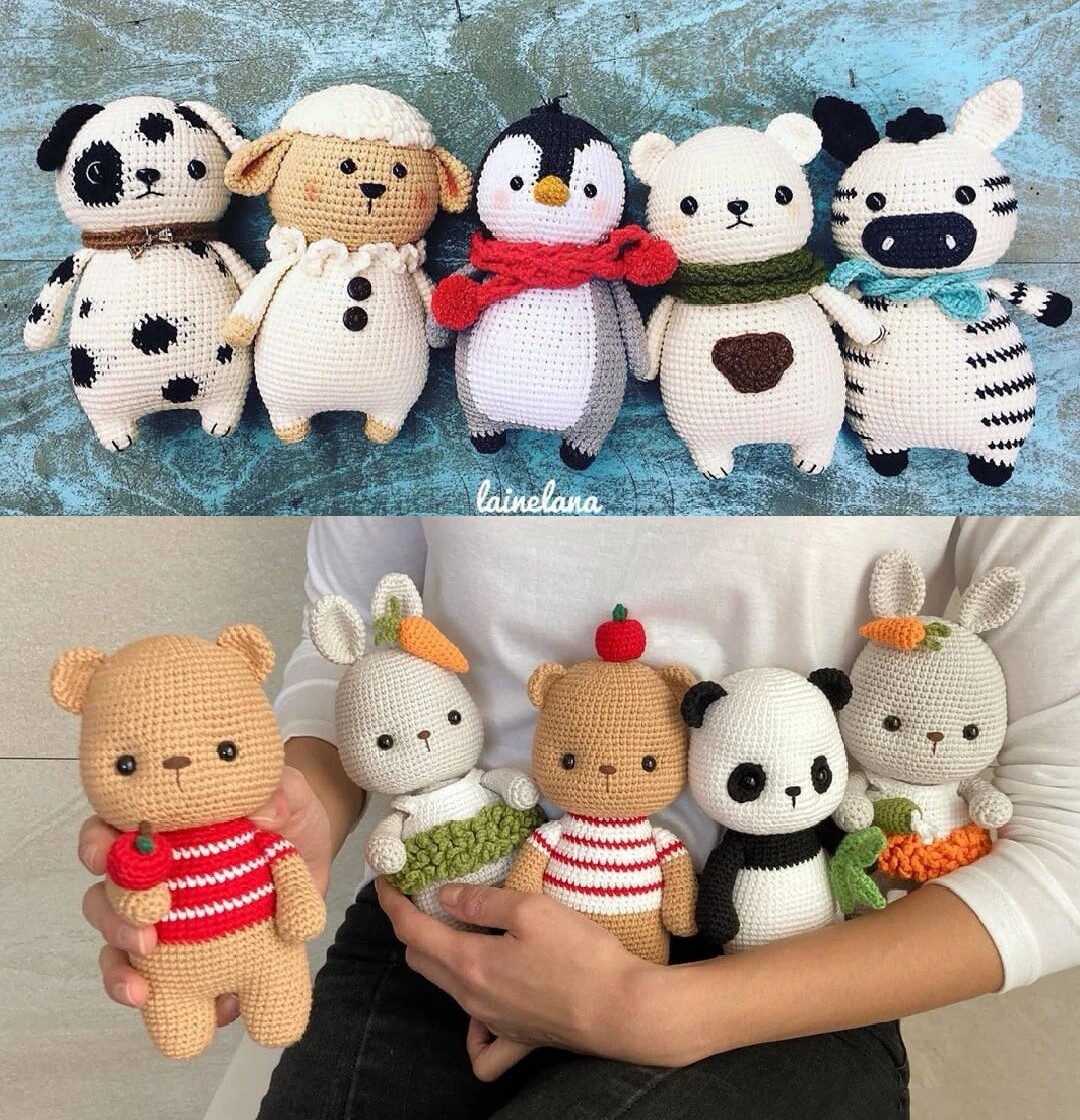 Small Thoughts Shop Doll Tutu Hook Pin DIY Handmade Animal Birthday Gift Tutorial Dog Bear Rabbit Sheep (middle) -Taobao