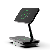 T269 two-in-one wireless charger applies Apple 13 phone headphones wireless fast charging upright bracket small night light