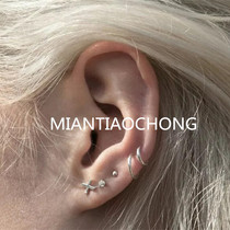cos minimalist styling Sterling Silver 925 hypoallergenic stud X O mini super small European and American mix dont fade