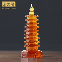 Song Master Ji Yaxuan Song Shaoguang mascot new Wenchang Tawang career to help school glass ornaments